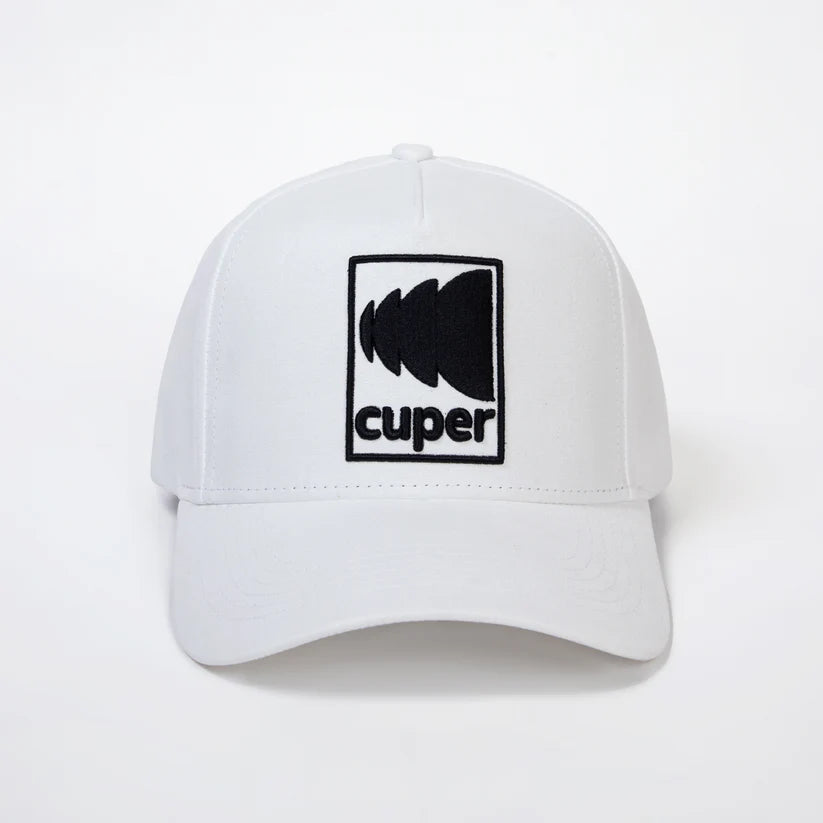 Cuper Logo White Suede Cap