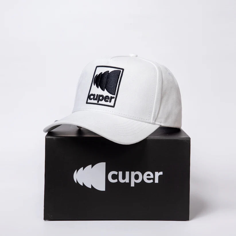 Cuper Logo White Suede Cap