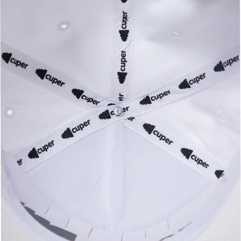 Cuper Logo White Suede Cap