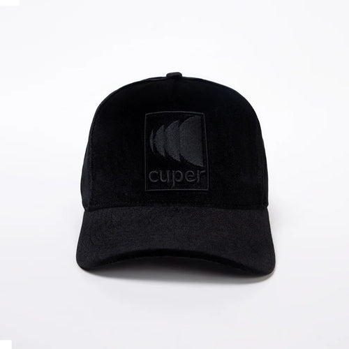 All Black Velvet Cap