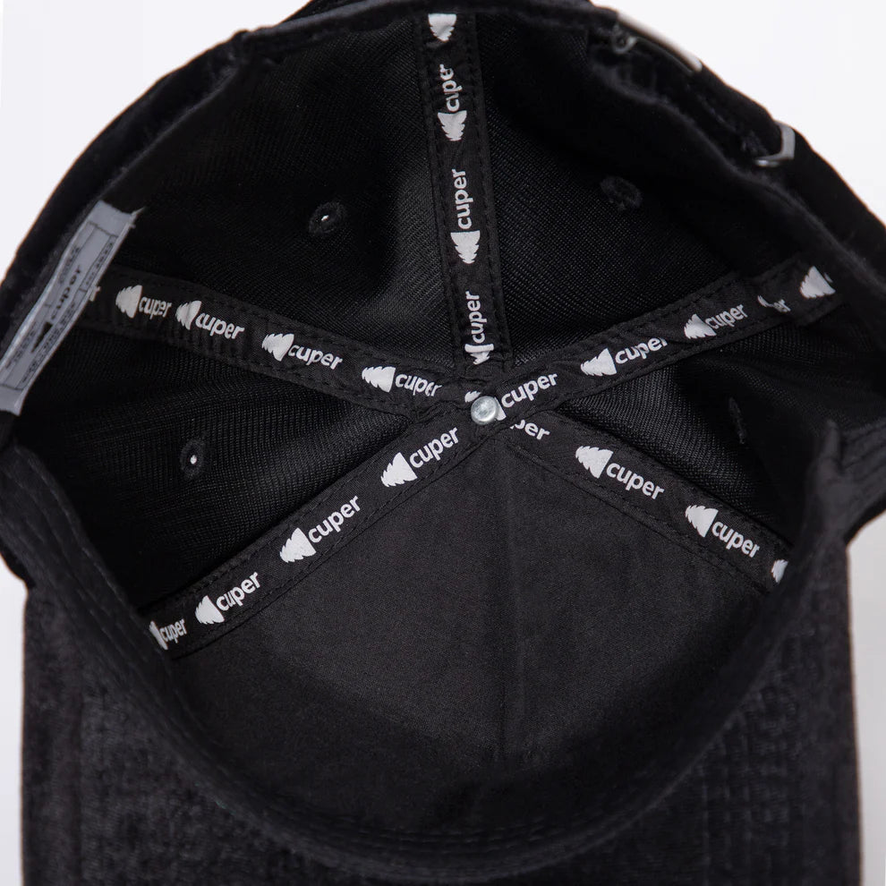 All Black Velvet Cap