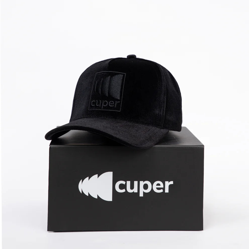 All Black Velvet Cap